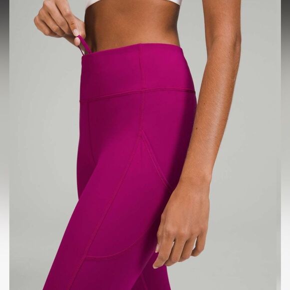 NWT New LULULEMON Invigorate Tight HR High Rise 25” Magenta Purple MGPR 8 - Picture 4 of 5
